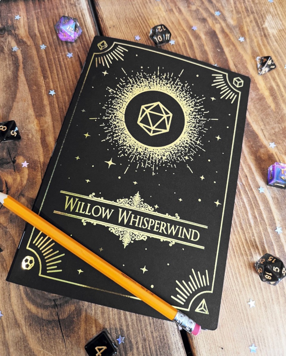 Dungeons and Dragons Campaign Journal Via Hellbounddice on Etsy