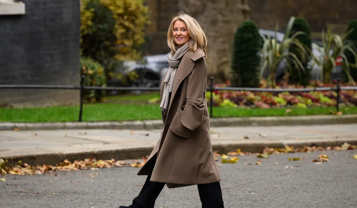 LONDON, ENGLAND - NOVEMBER 14: Minister without Portfolio, Esther McVey, arrives at Downing Street ahead of the Cabinet Meeting on November 14, 2023 in London, England