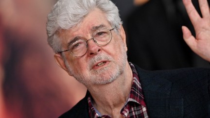 HOLLYWOOD, CALIFORNIA - JUNE 14: George Lucas attends the Los Angeles Premiere of LucasFilms' 