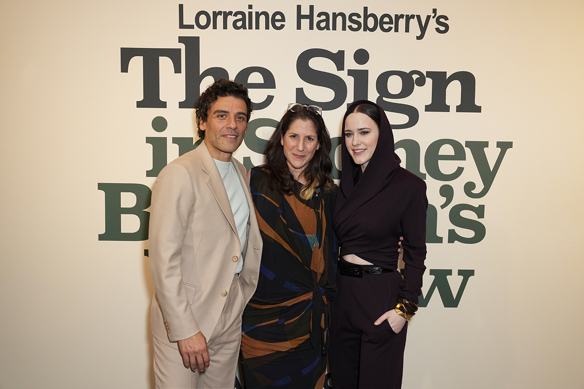 NEW YORK, NEW YORK - MAY 04: Oscar Isaac, Lisa Kauffman, and Rachel Brosnahan attend "The Sign In Sidney Brustein's Window" Gala performance celebration at Virgin Hotels New York City on May 4, 2023 in New York City.