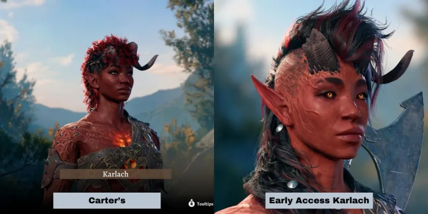 Two mods giving Karlach more Black features. 