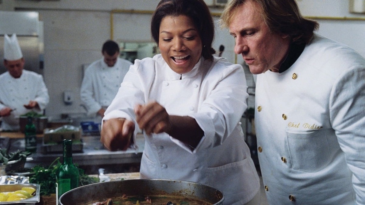 Queen Latifah and Gerard Depardieu cooking together