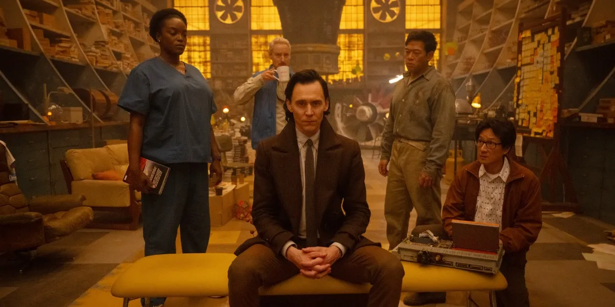 The cast of Loki in season 2 episode 5, "Science/Fiction."