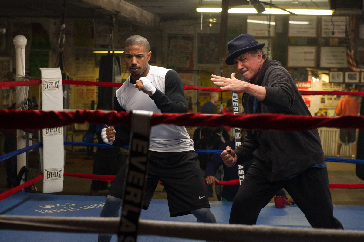 Michael B Jordan an Sylvester Stallone in 'Creed' 2015
