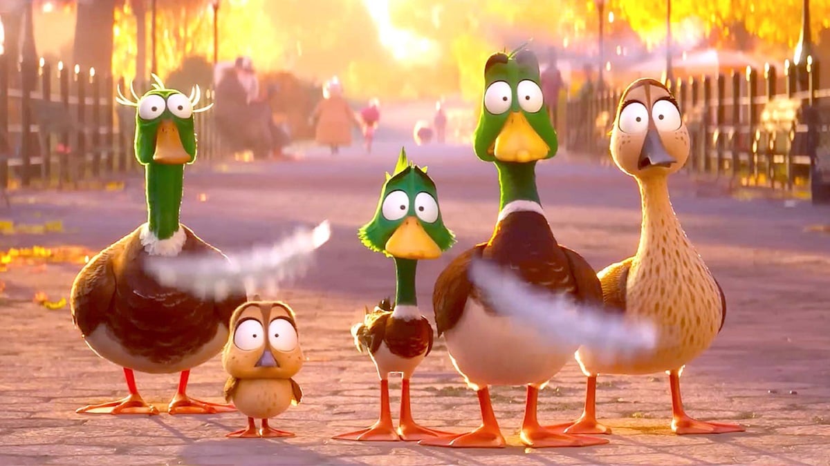 A family of animated mallard ducks from "Migration"
