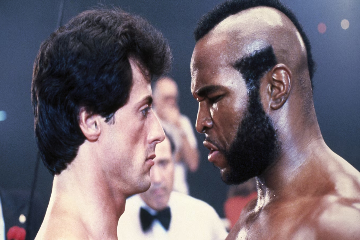 Mr T and Stallone in 'Rocky III'