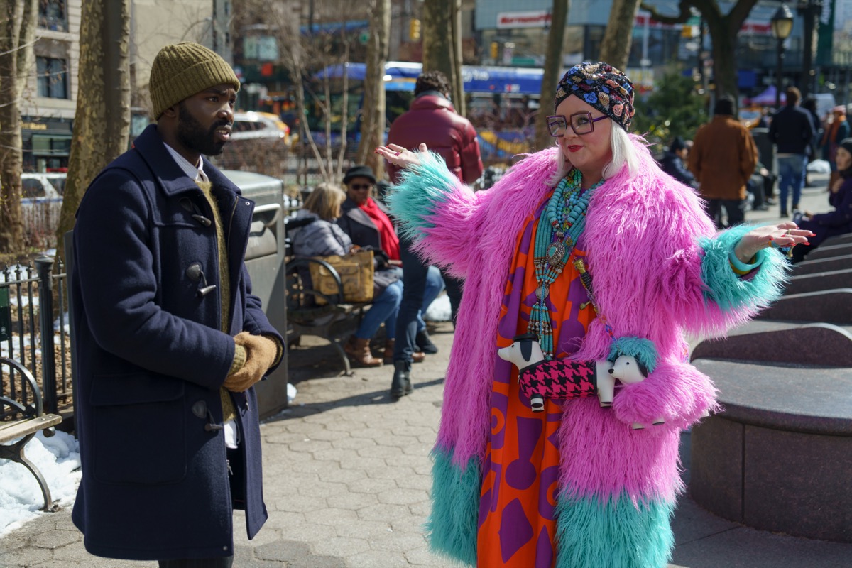 L to R: Paapa Essiedu and Melissa McCarthy in GENIE, from Universal Pictures
