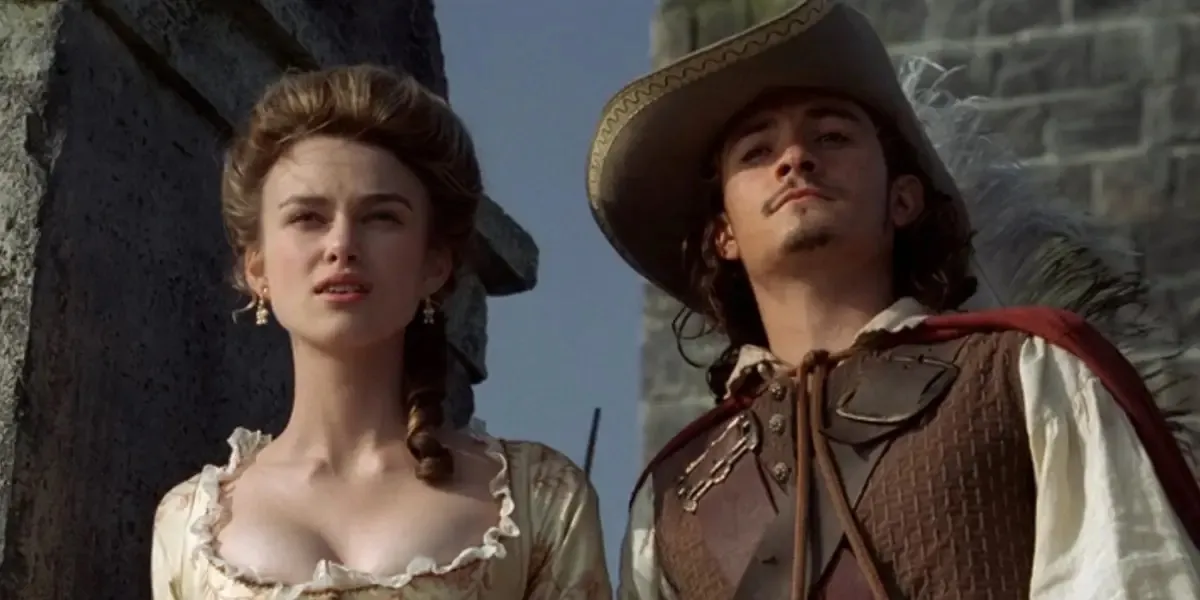 Kiera Knightly and Orlando Bloom in "Pirates of the Caribbean" 