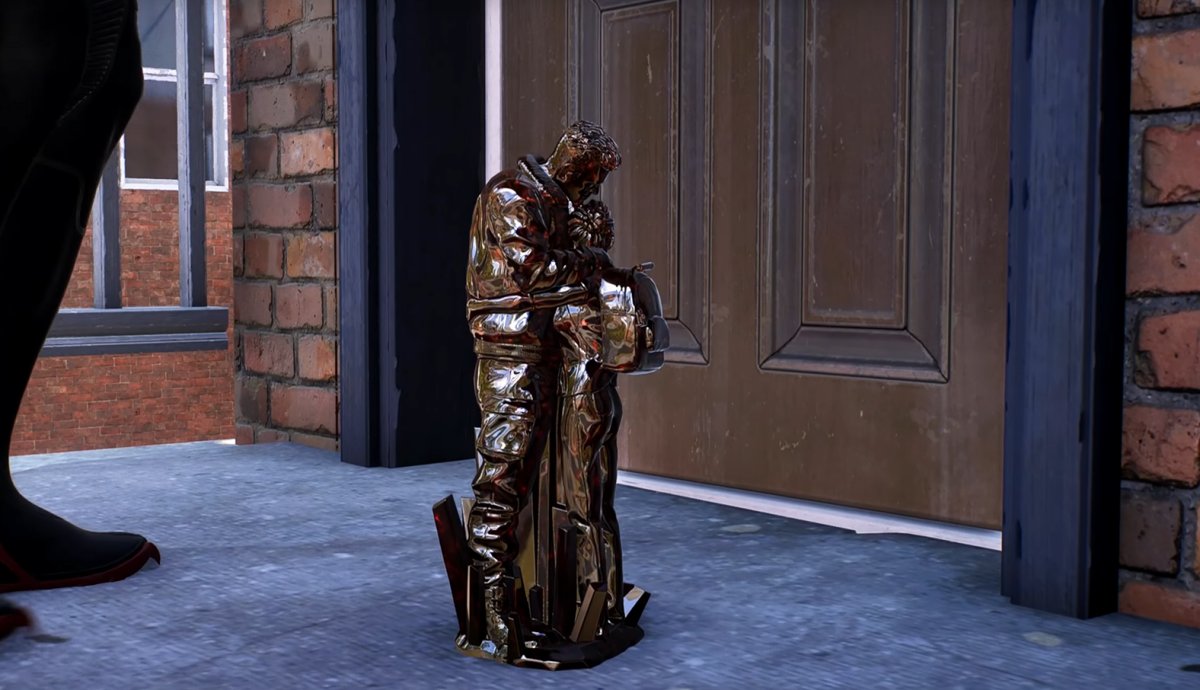 The little statue of Sandman and his daughter in Spider-Man 2 (Sony)