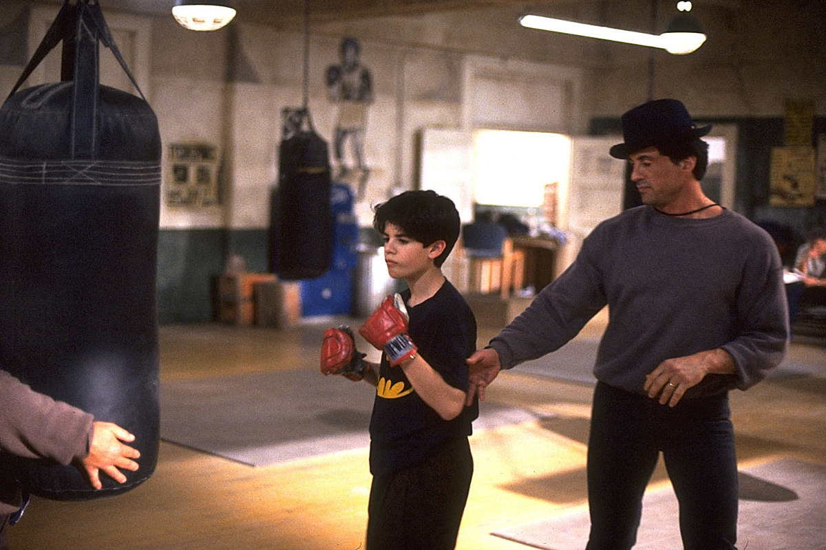 Sylvester Stallone and his late son Sage Stallone in 'Rocky V'