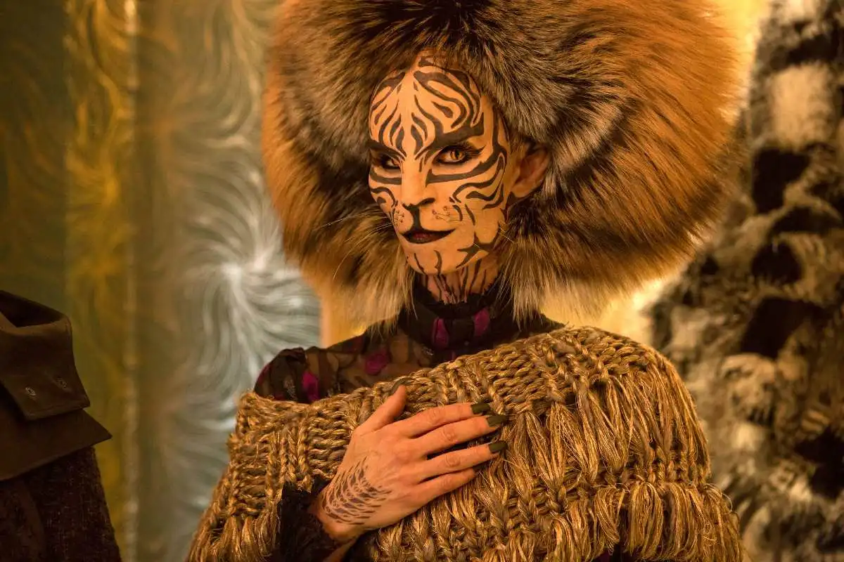 A woman who looks like a tiger in 'The Hunger Games: Mockingjay Part 2.'