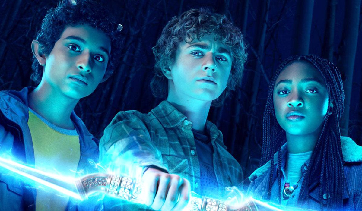 Aryan Simhadri as Grover, Leah Jeffries as Annabeth, and Walker Scobell as Percy in 'Percy Jackson and The Olympians'