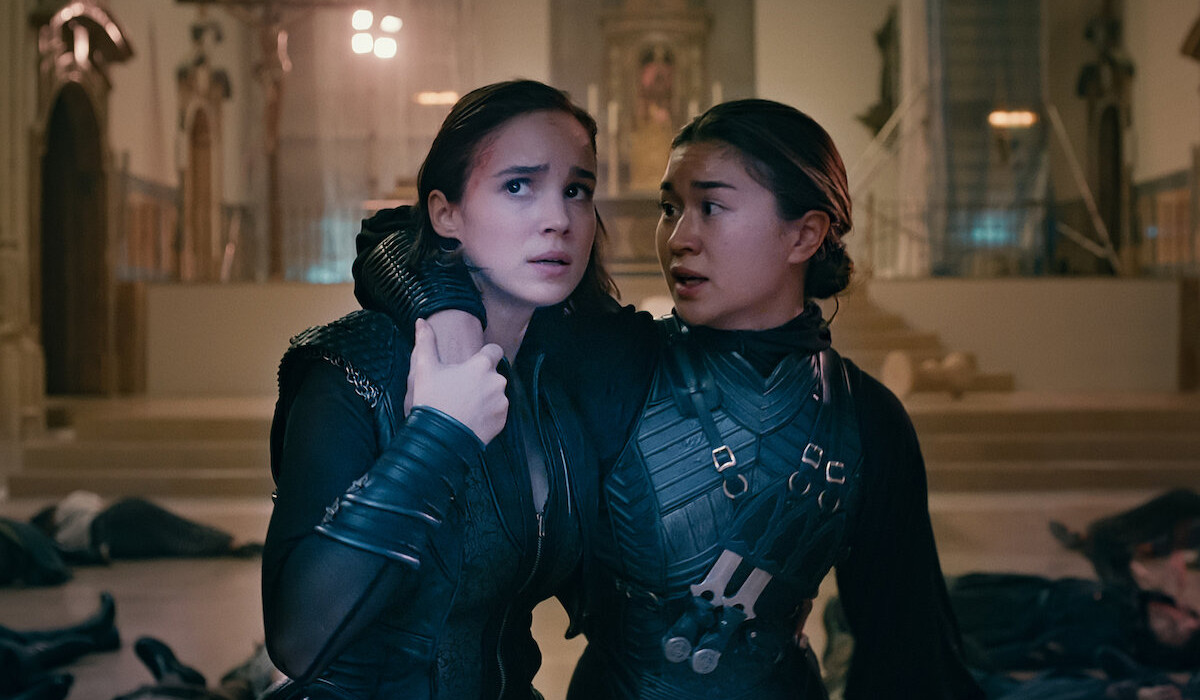 Alba Baptista as Ava and Kristina Tonteri-Young as Sister Beatrice in Warrior Nun season 2