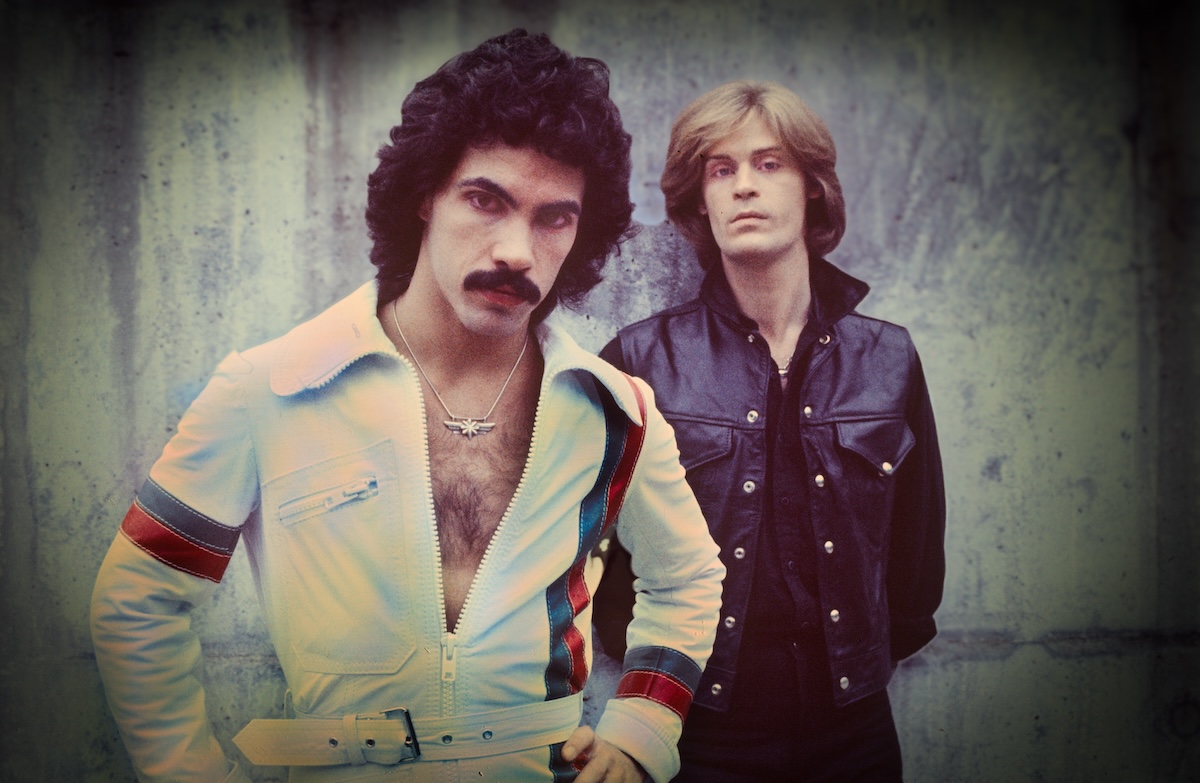 Daryl Hall and John Oates outside of the Toppop Studio Hilversum Netherlands, January 1976 after they recorded a video for their hitsingle 'Sara Smile'