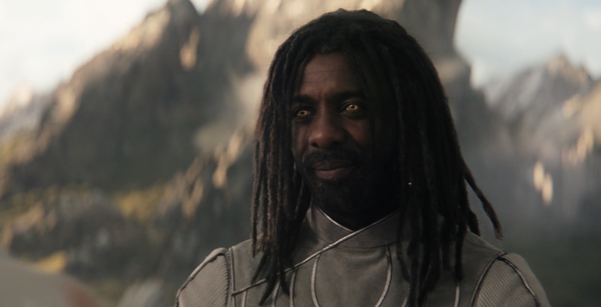Heimdall smiles with Valhalla in the background.