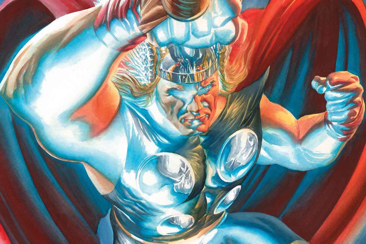 Thor glows with white energy in artwork for Immortal Thor.