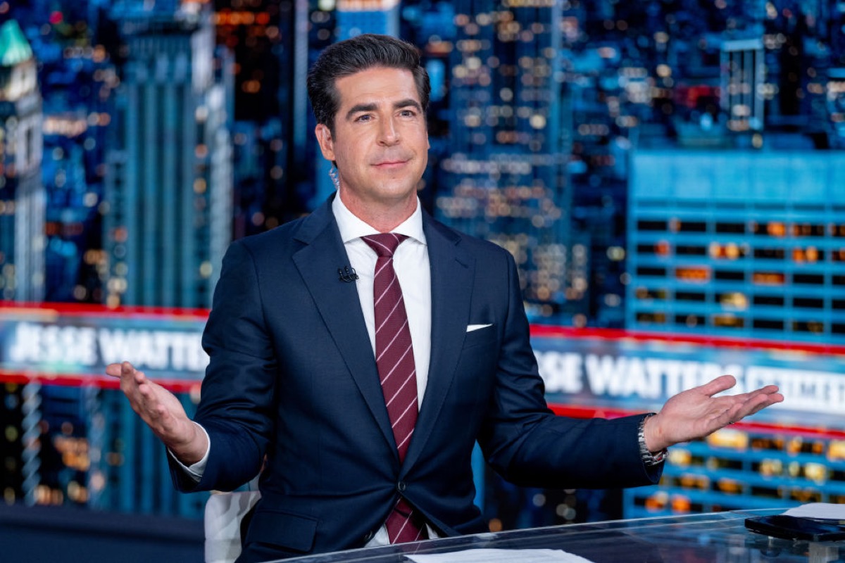 Fox News host Jesse Watters looking stupid on his stupid show.