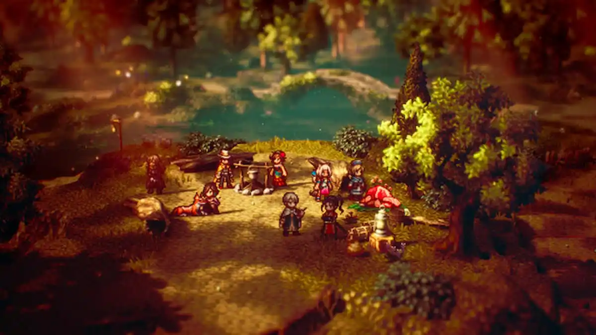 Gameplay screenshot of Square Enix's Octopath Traveler II