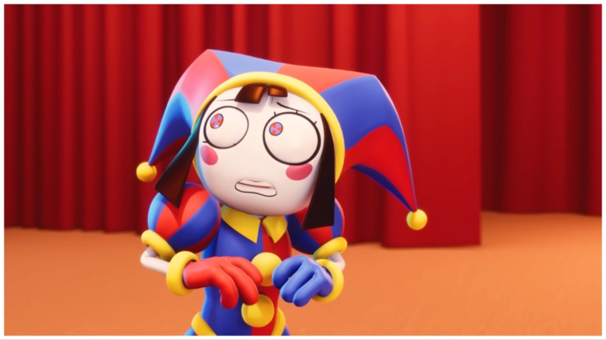 Pomni, a CGI jester clown from 