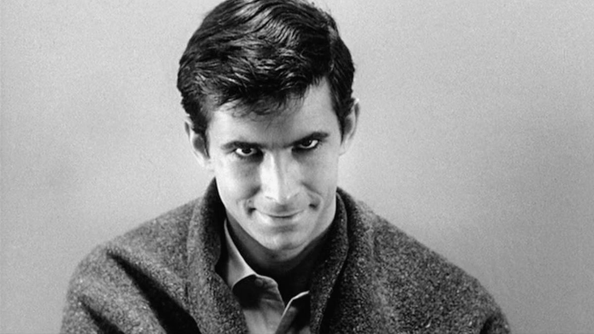 Anthony Perkins as Norman Bates in a scene from 'Psycho'