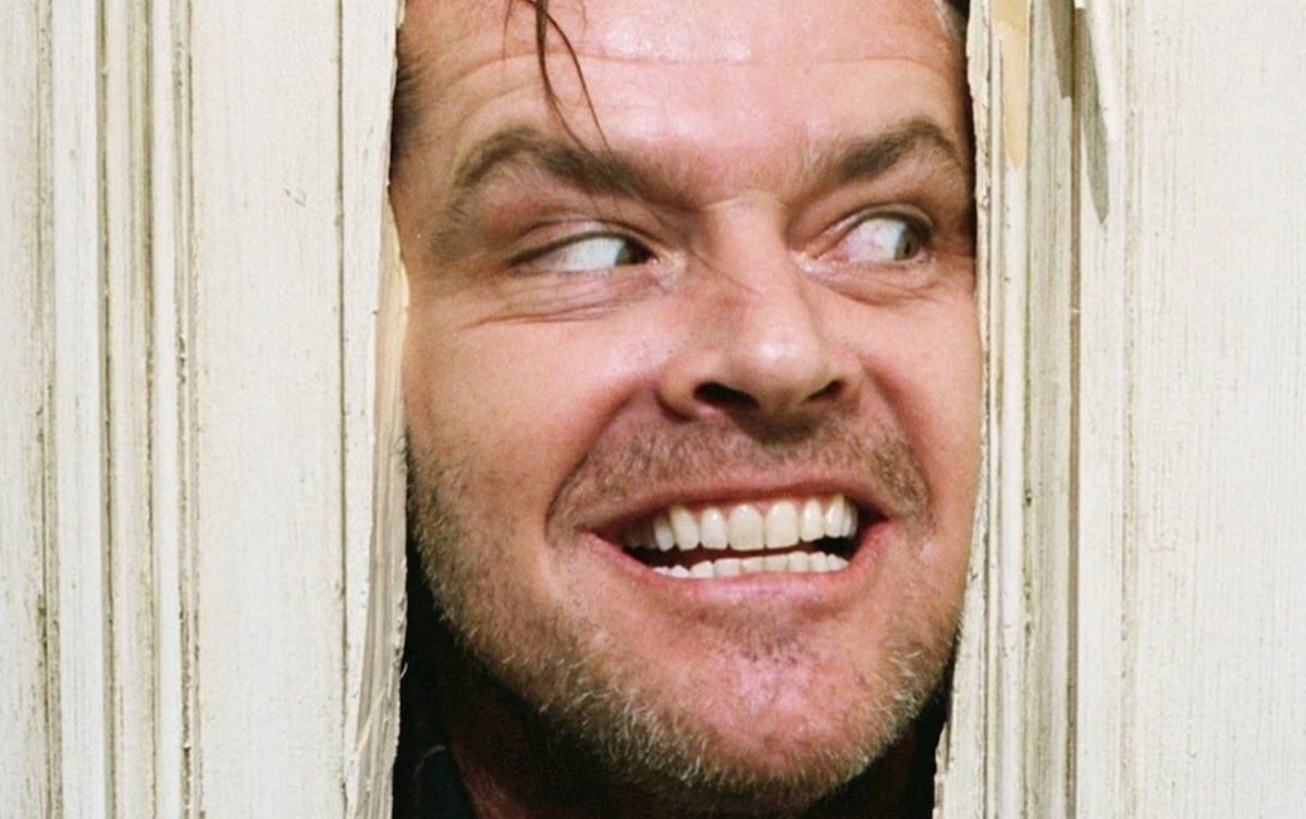 Jack Nicholson as Jack Torrance looks through the wall in 'The Shining'
