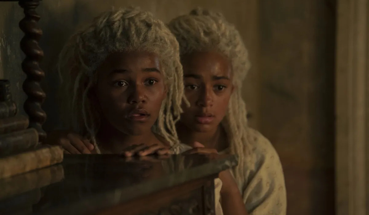 The younger versions of Baela and Rhaena Targaryen as they appeared in House of the Dragon