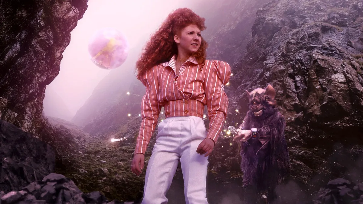 Bonnie Langford as Mel Bush in classic Doctor Who