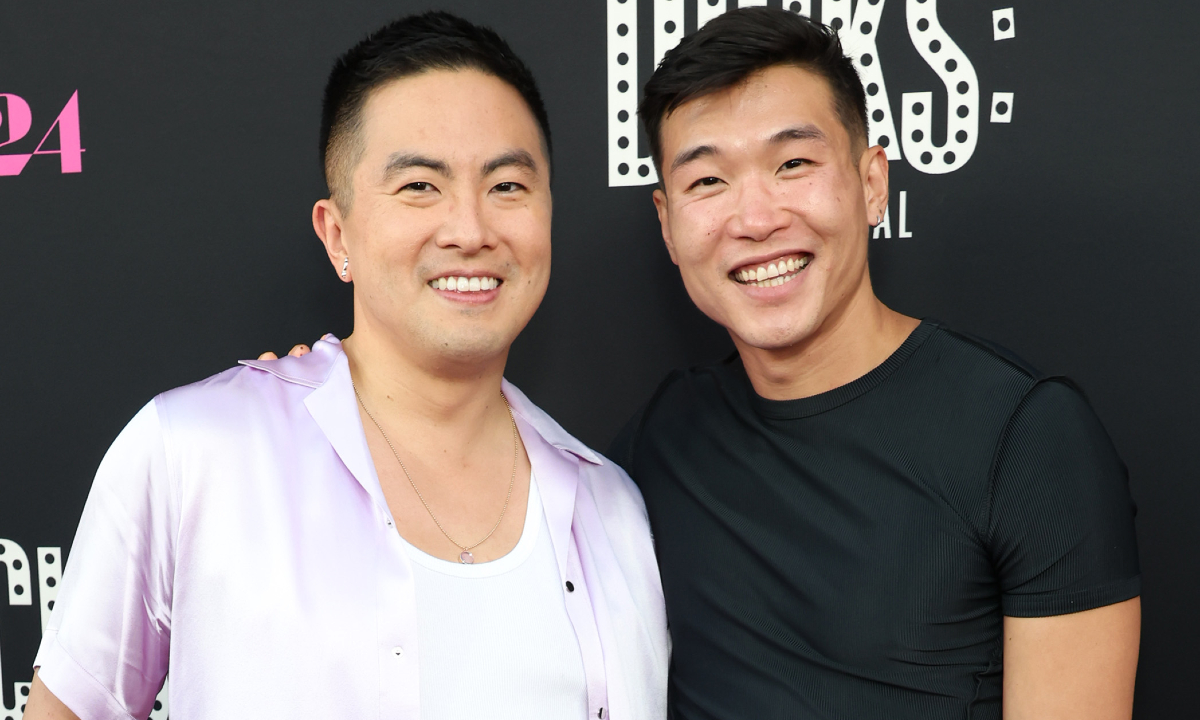 Bowen Yang and Joel Kim Booster at the premiere of 'Dicks: The Musical'