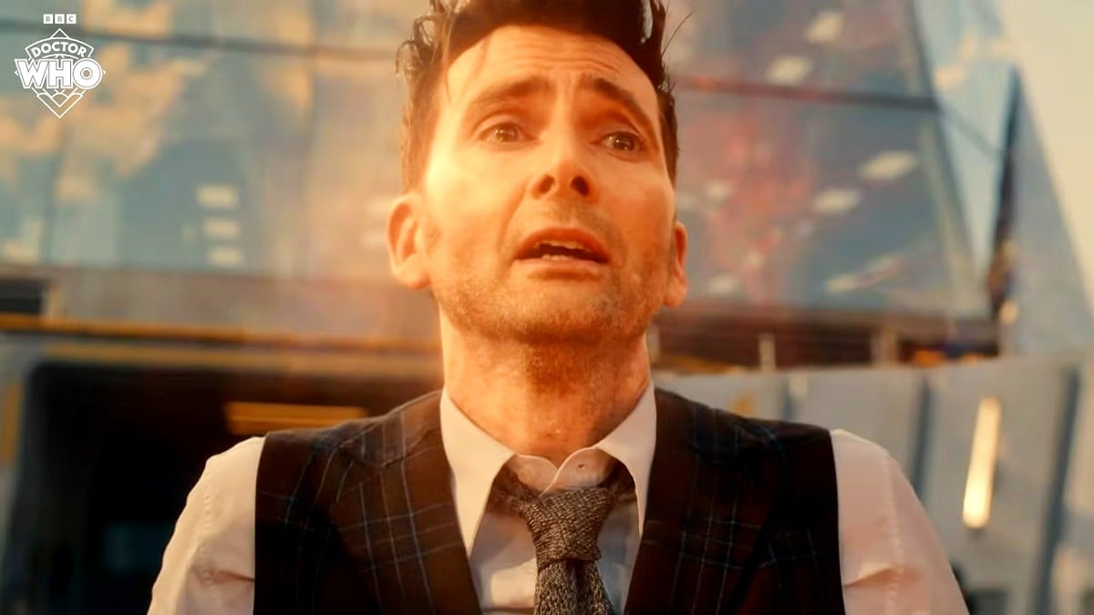David Tennant regenerating as the Fourteenth Doctor in Doctor Who