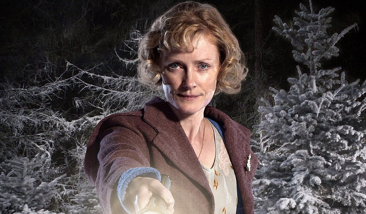 Claire Skinner as Madge Arwell in Doctor Who: The Doctor, The Widow and the Wardrobe