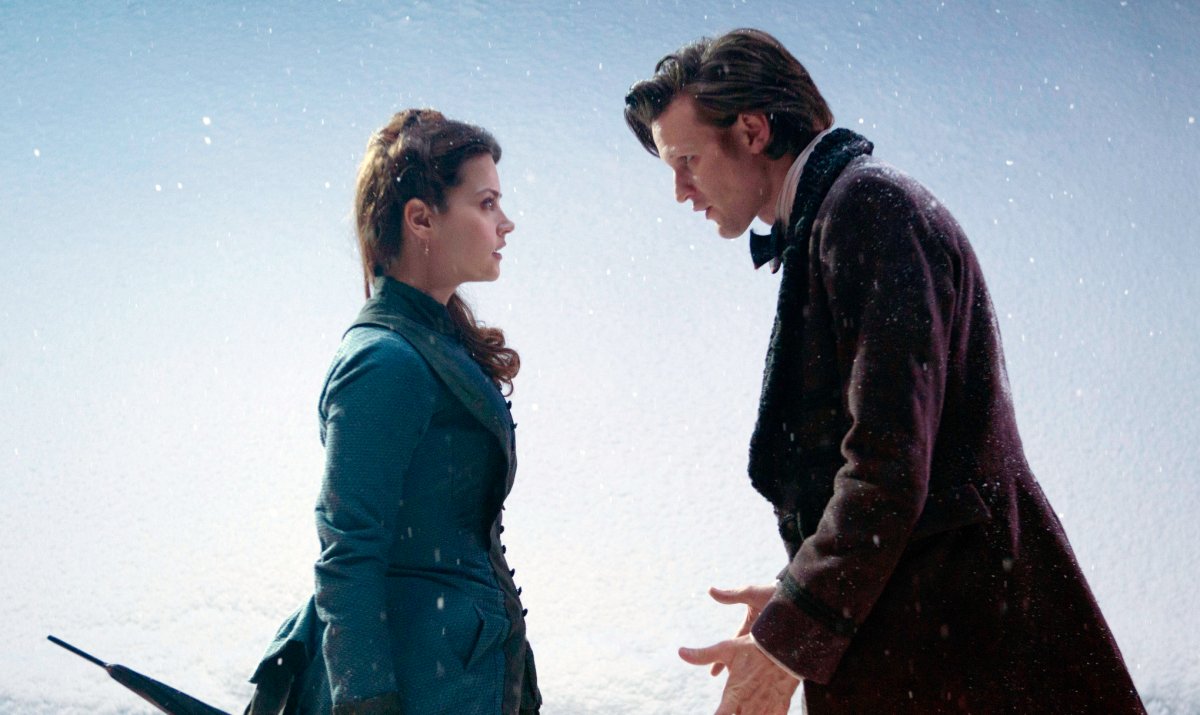 Jenna Coleman as Clara and Matt Smith as the Doctor in Doctor Who: The Snowmen