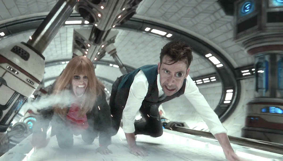 Catherine Tate and David Tennant as the Donna and Doctor Not Things in Doctor Who: Wild Blue Yonder