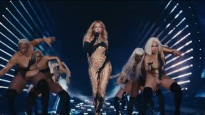 A still taken from Renaissance: A Film by Beyoncé. Beyoncé onstage at her Renaissance World Tour