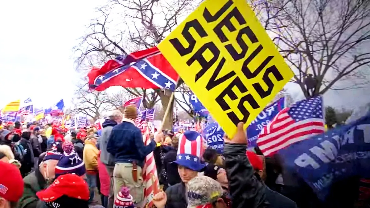 Image from Rob Reiner's God & Country documentary trailer
