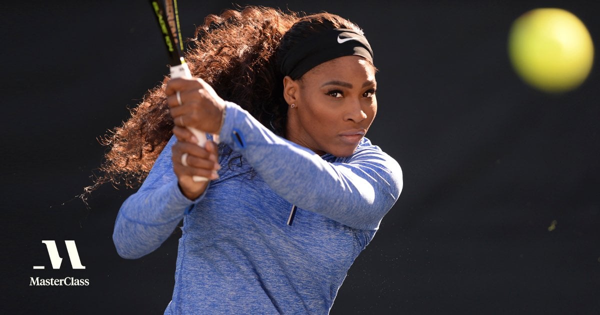 Tennis pro Serena Williams shows off her moves in a promo for Masterclass