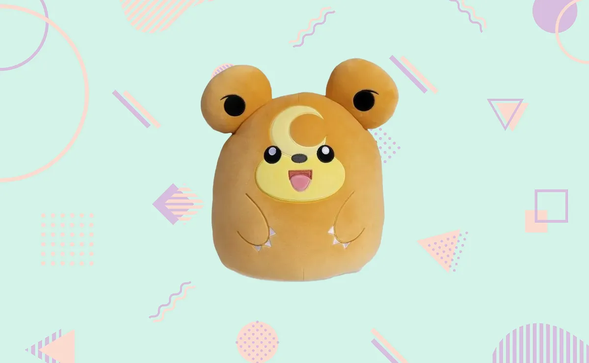 Teddiursa, a Pokémon Squishmallow that looks similar to a bear