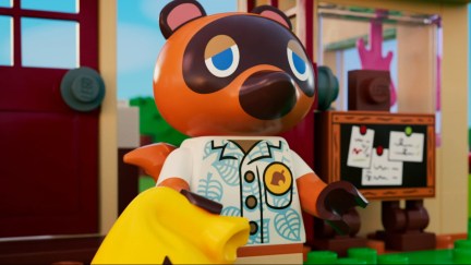 Tom Nook in LEGO form for the LEGO Animal Crossing sets