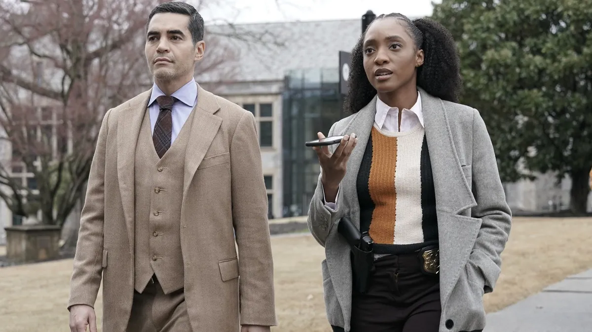 Ramón Rodríguez and Iantha Richardson as police detectives Will Trent and Faith Mitchell in Will Trent TV series