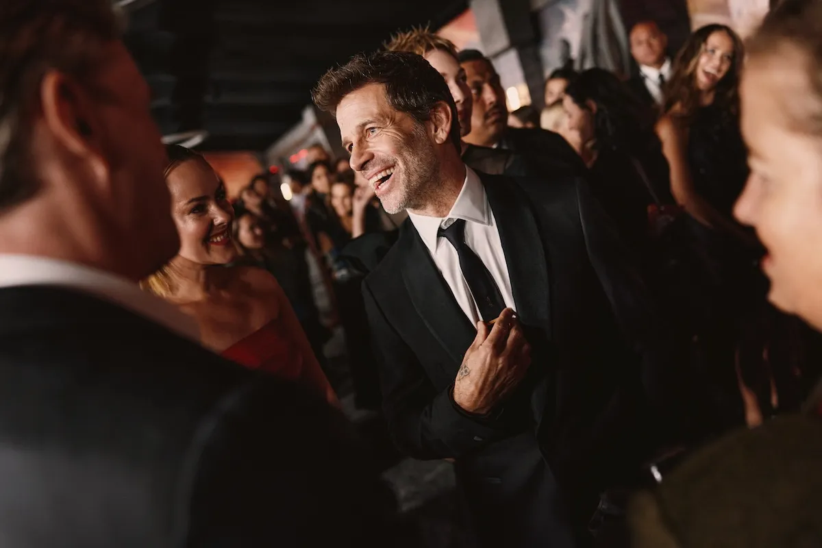 Zack Snyder smiling at the Rebel Moon premiere in Los Angeles