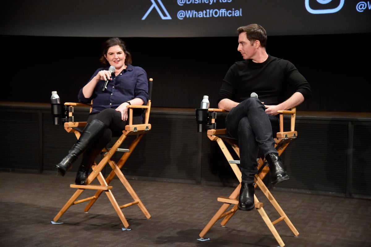 A.C. Bradley and Matthew Chauncey at a Q&A for What If...? season 2.