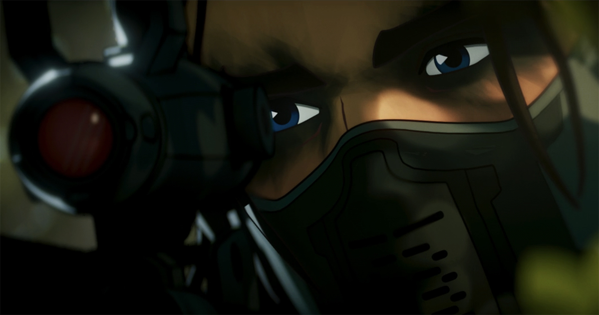 Bucky Barnes with a gun 