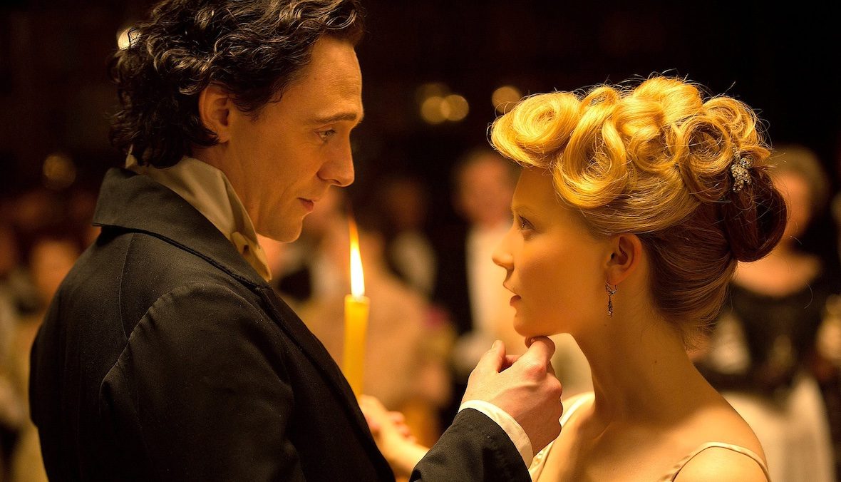 Tom Hiddleston and Mia Wasikowska in a scene from 'Crimson Peak'