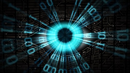 High-tech computer digital technology, global surveillance