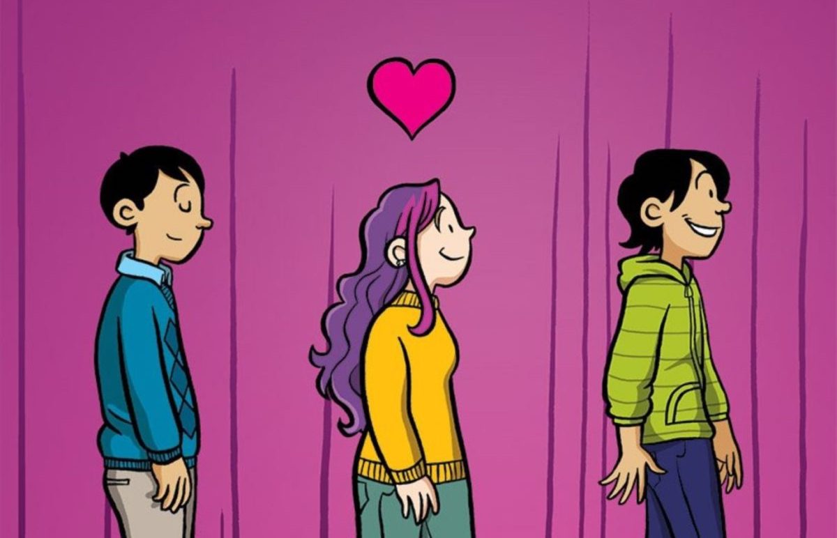 Detail from the cover of Drama by Raina Telgemeier.