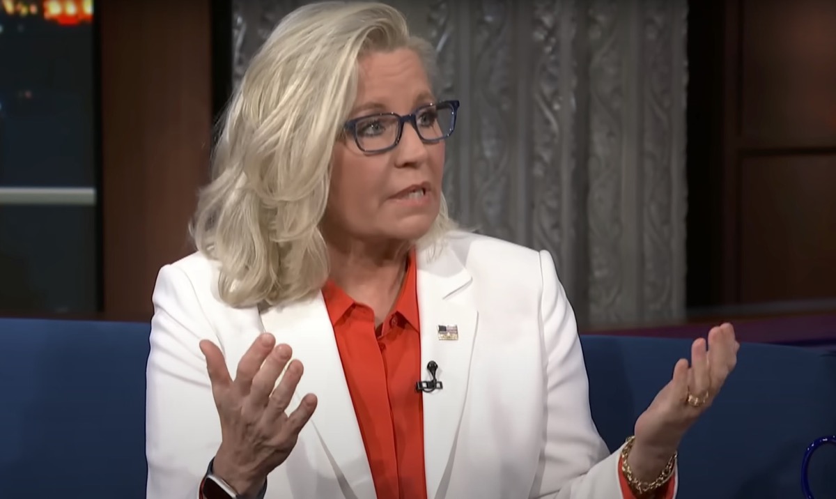 Liz Cheney on The Late Show With Stephen Colbert.
