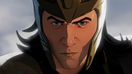 Loki glares at the screen in What If...? season 2.