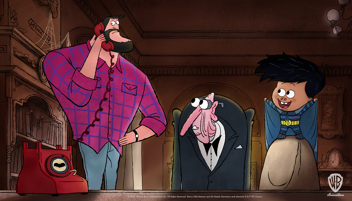 The Bat family in Merry Little Batman