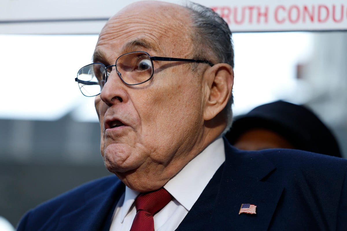 Rudy Giuliani speaks with his eyes bugging out.