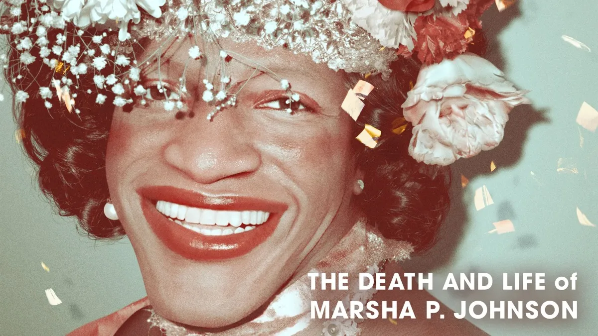 Picture of Marsha P. Johnson from the documentary film "the death and life of marsha p johnson"