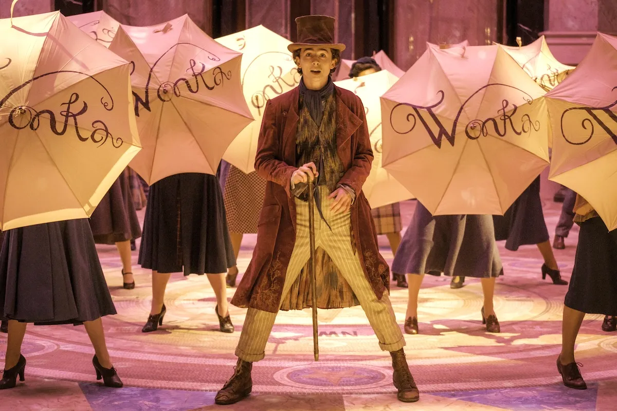 Timothée Chalamet as Willy Wonka in Wonka